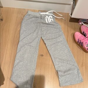 Edikted Light Gray Kids Joggers with White Drawstring